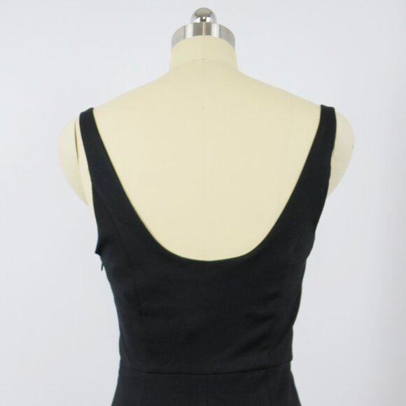 Altuzarra for Target Black Ponte Dress with Eyelash Lace Trim NWT 6 - Picture 4 of 14